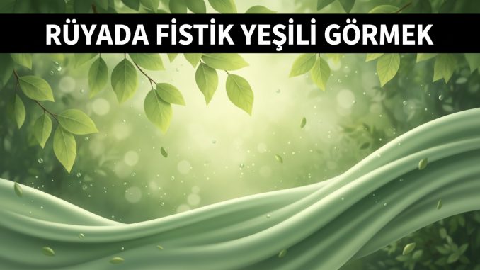 "Rüyada Fıstık Yeşili Görmek"