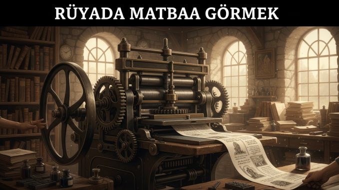 "Rüyada Matbaa Görmek"