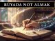 "Rüyada Not Almak"