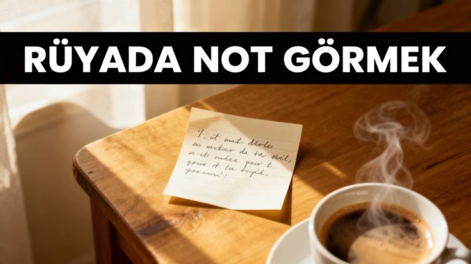 "Rüyada Not Görmek"